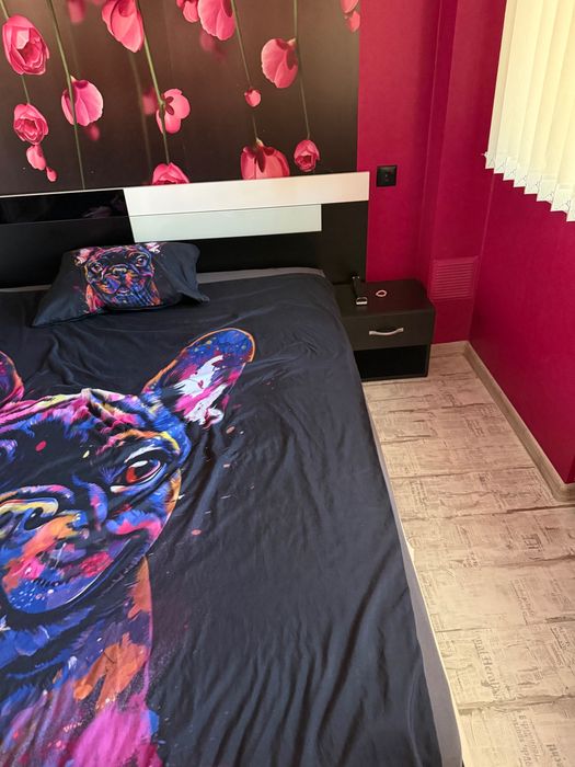 Спален комплект( легло, гардероб, скрин, 2 нощни шкафчета)