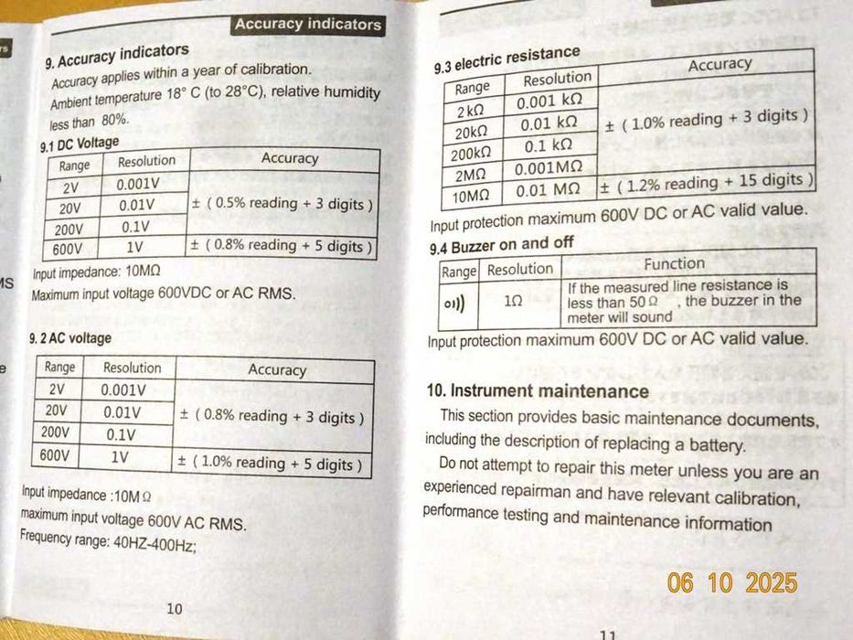 Vand instrument de masura multimeter ANENG Inteligent M113