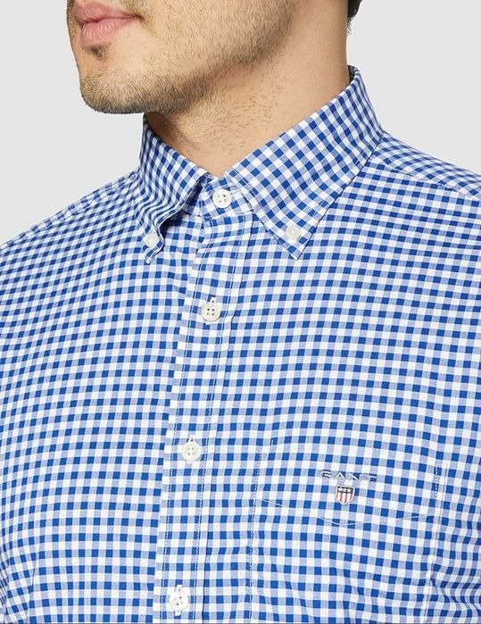 Cămașă GANT mânecă lungă din bumbac,măsura XL,college blue,super preț!