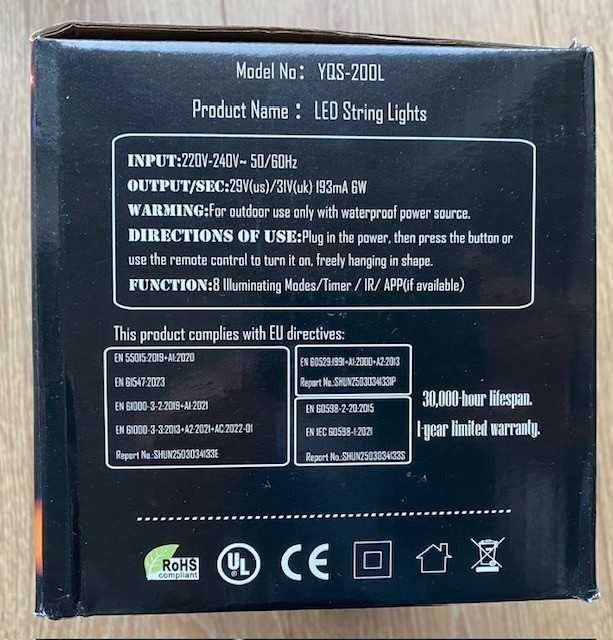 Instalație LED tip țurțuri, 30m, exterior, waterproof, cu timer, noua