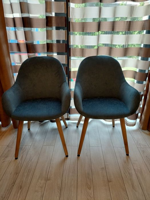 2 scaune de masa noi,culoare turcoaz