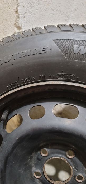 Set 4 Jante otel R16" Originale Citroen C5 / Peugeot 508 /407/ 607, 5x108 + 4 anvelope iarna forte bune