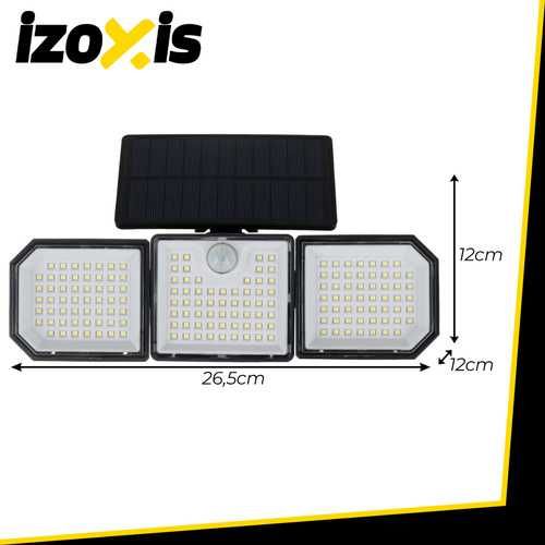 Соларна лампа 167 LED 500lm IP65 със сензор за движение и здрач