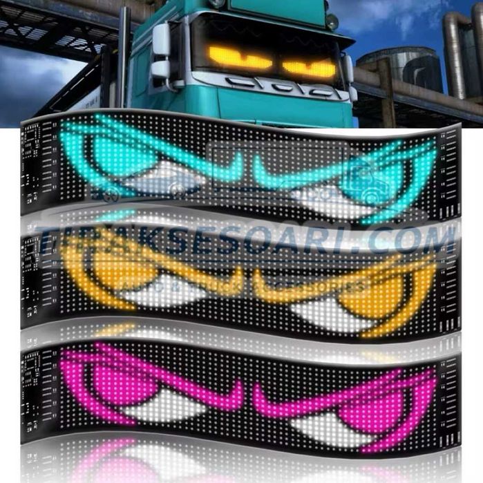 60х12 см LED Диодни Очи за челно стъкло за камиони коли бусове