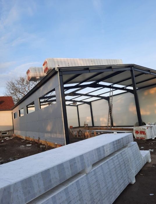 Vând hale metalice asiguram si montaj lucrăm fără avans