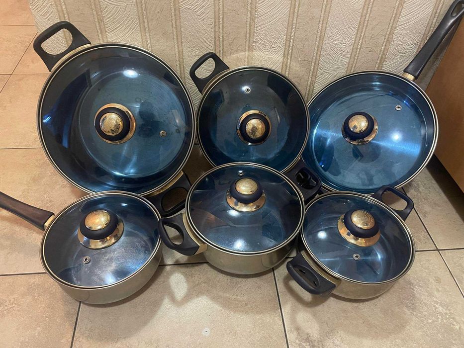 Немски Индукционен комплект тенджери и тигани  6 части
