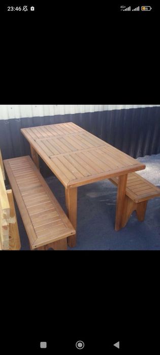 Столы со скамейками