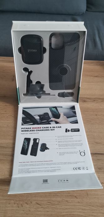 Iphone 12 pro MAX Pitaka MagEZ комплект кейс, безжично зарядно за кола