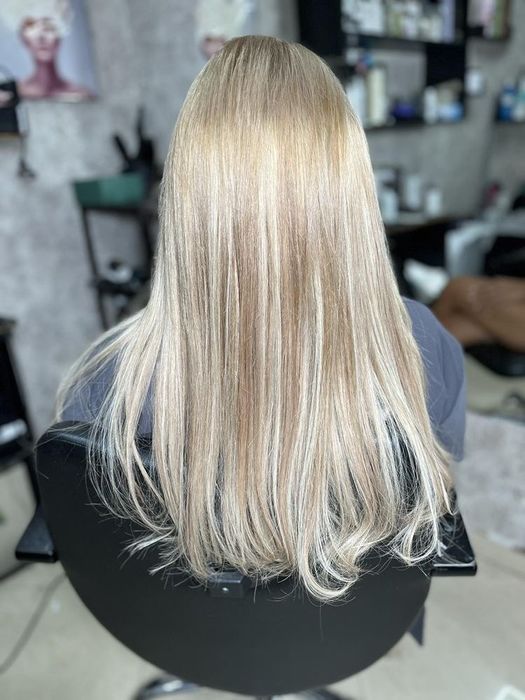 Естествена коса, плътен косъм, пътни крайща - 50 см, 100 грама.