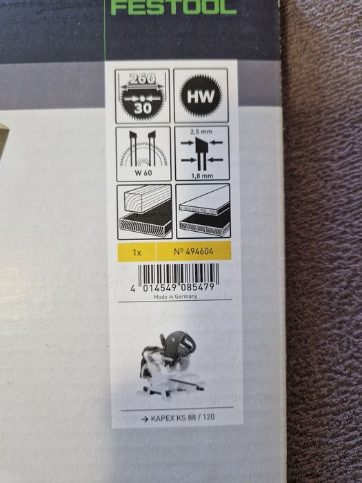 Pânză circulara pentru festool ks 120