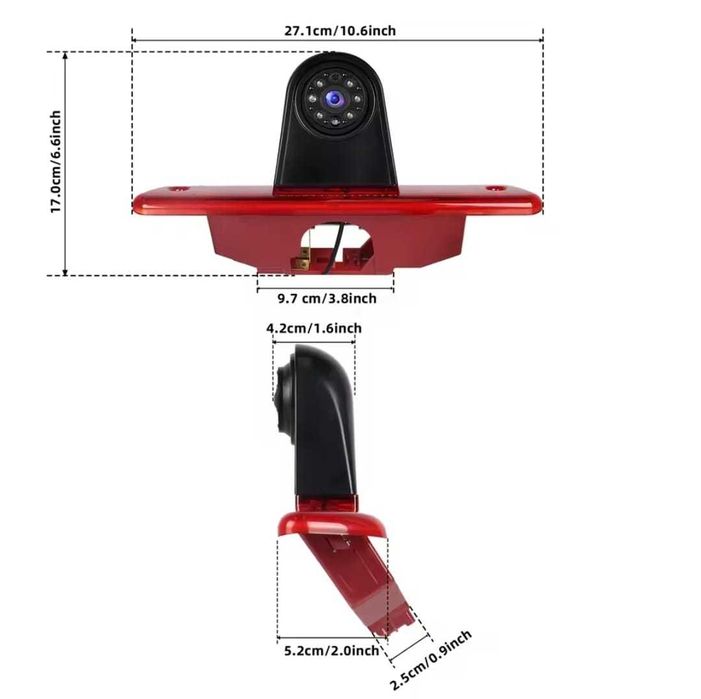 Cameră marsarie HD dedicata  Citroen Jumpy Peugeot  Toyota  2007-2016