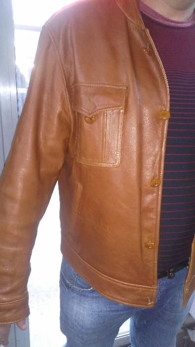 Kожено яке за голям едър мъж 3-4XL