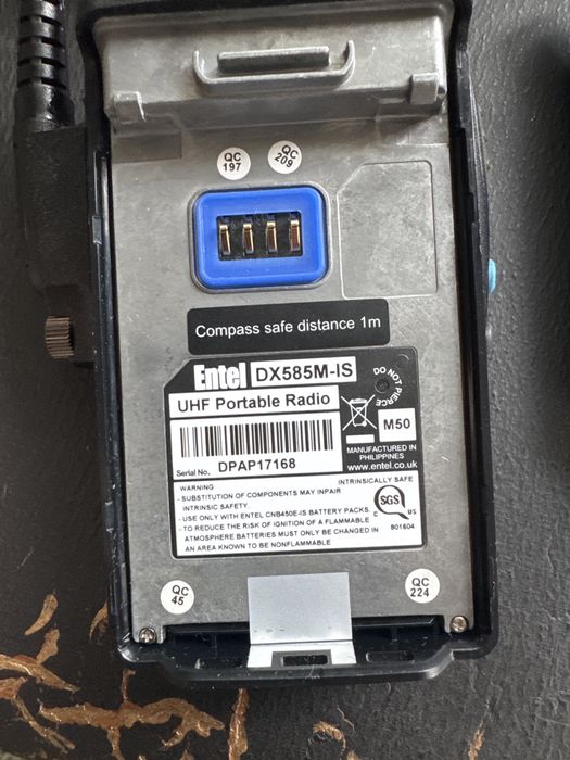 Entel DX585M-IS, UHF portable radio, радиостанция Ентел