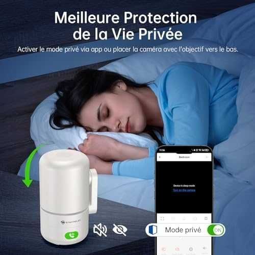 SYMYNELEC 5GHz / 2.4GHz camera inteligenta supraveghere copil - Alexa