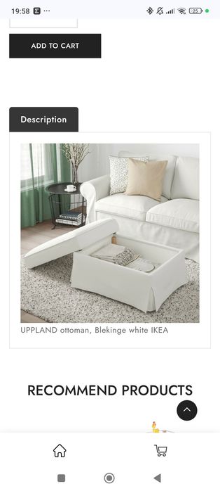 2 Калъфа за тройка дивани+ табуретка EKTORP