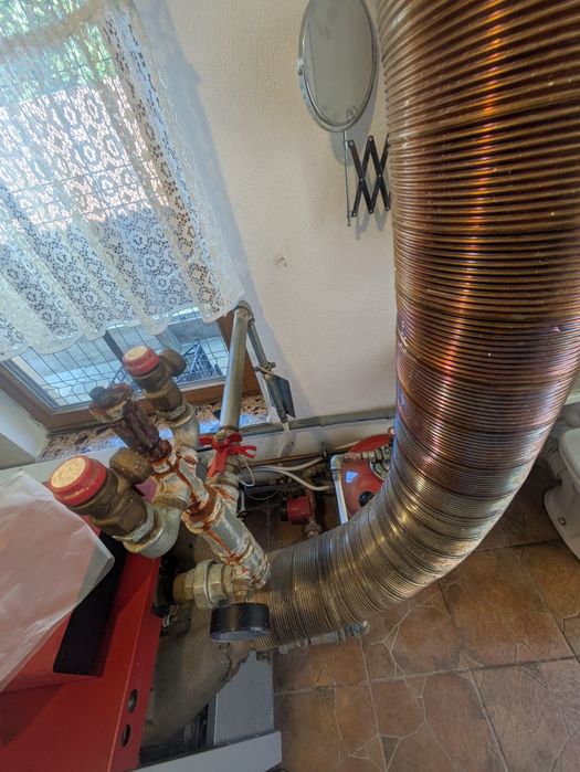 Centrala pe lemne Viadrus 25kw  cu vas de expansiune si accesorii