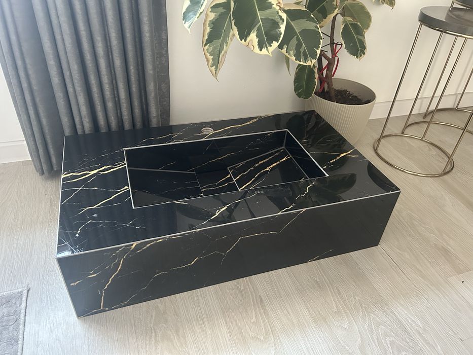 Продавам декоративна мивка от черен гранитогрес – 80/45/20 см