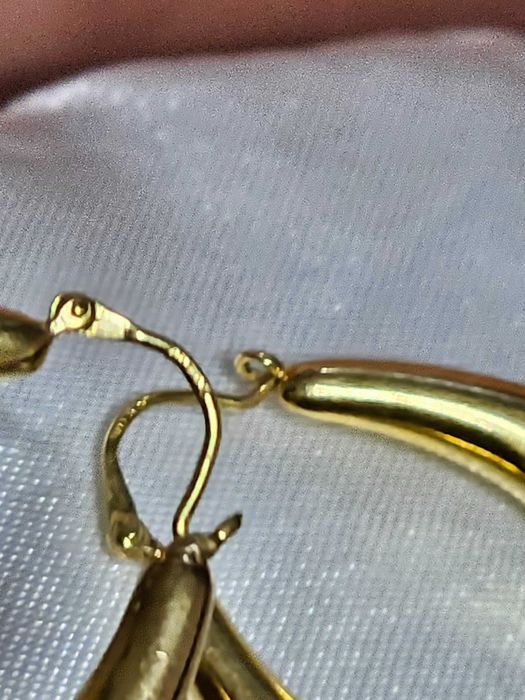 Позлатени обеци 7 грама с печат