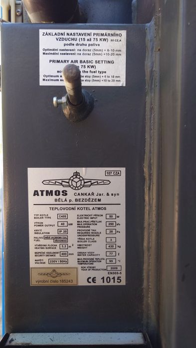 Котел на твърдо гориво Атмос/Atmos Combi  C40 s