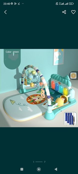 Новые музыкальный развивающий коврик пианино распродажа 4 шт осталось