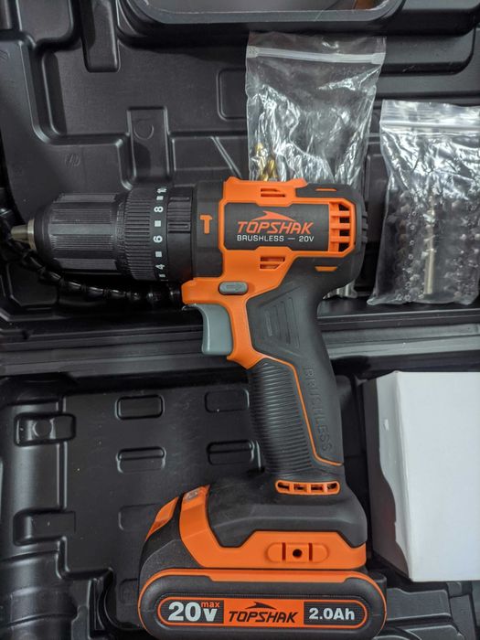 TOPSHAK TS-ED5 20V 13мм - Винтоверт с безчетков мотор
