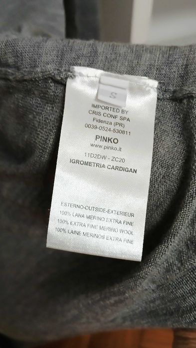 Cardigan dana Pinko, mas s, 100% lana extra fina