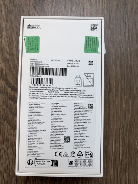 Oppo A6x Balck purple 4GB/128 GB