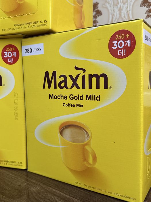 Корейский кофе 3 в 1 Maxim Mocha gold mild 280 стиков