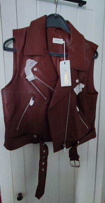 Дамски кожен елек Only