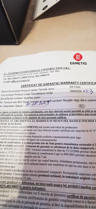 Baterie cada cu dus, pipa lunga