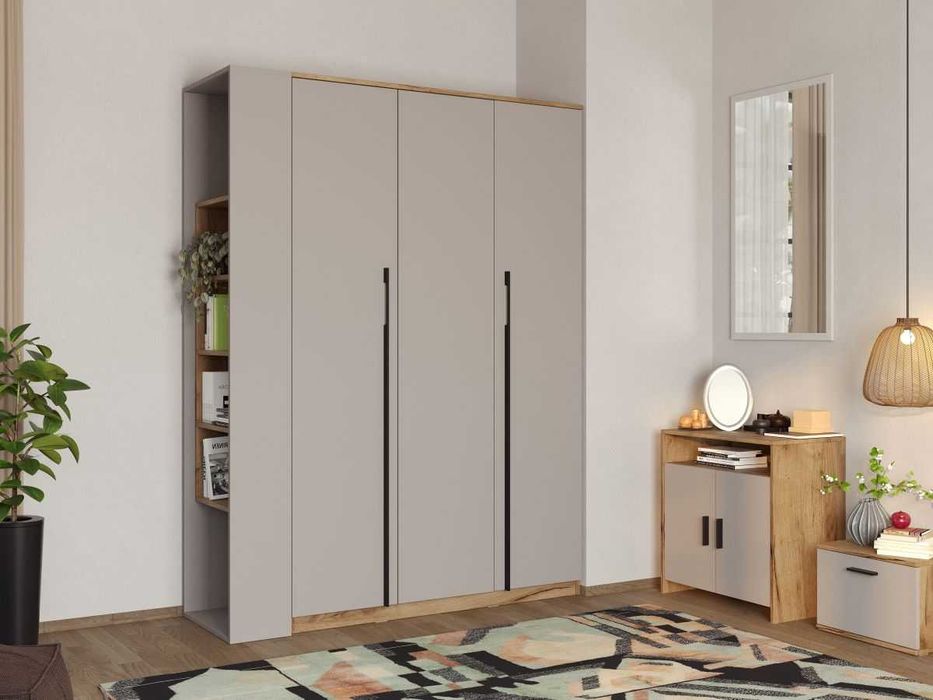 Set Mobila Dormitor Casmir / Stejar Siena C02 - Transport Gratuit