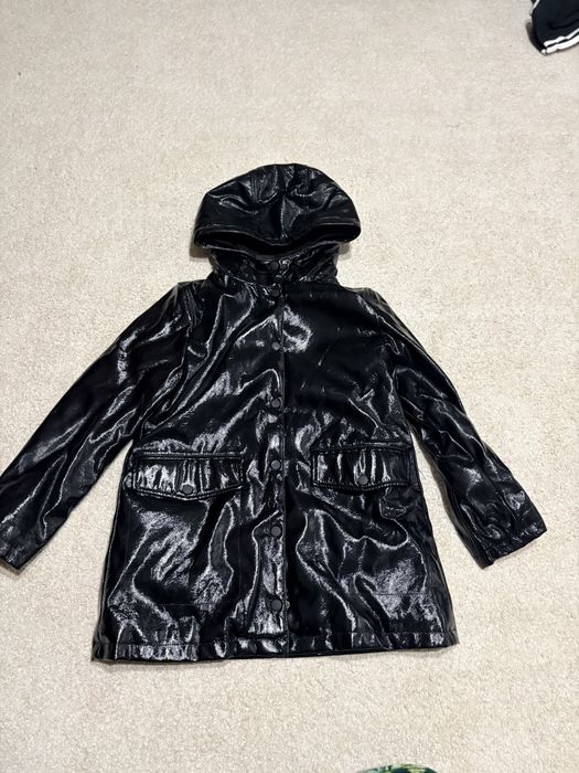 Geaca fetite Zara, neagra, impermeabila, 10 ani