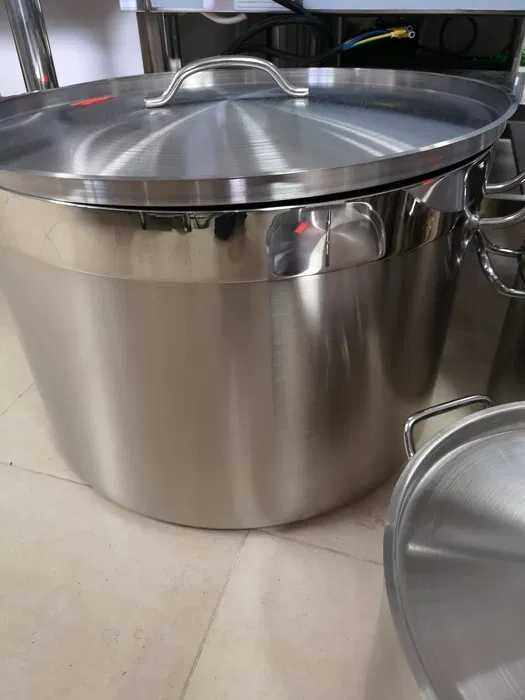 Неръждаем казан 2мм РЕАЛНИ Инокс Благородна стомана Усилено дъно Профи