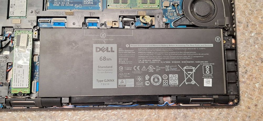 Baterie laptop Dell, uzata, GjKNX 68Wh 7.6v