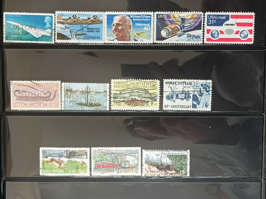 Колекции пощенски марки на теми Воден Транспорт, Транспорт и  Африка