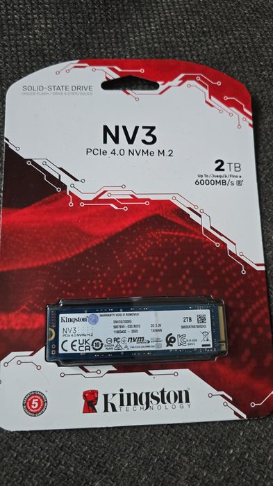 Kingston NV3 SSD Nou 2TB PCI Express 4.0 x4 M.2 2280 6000mb/s