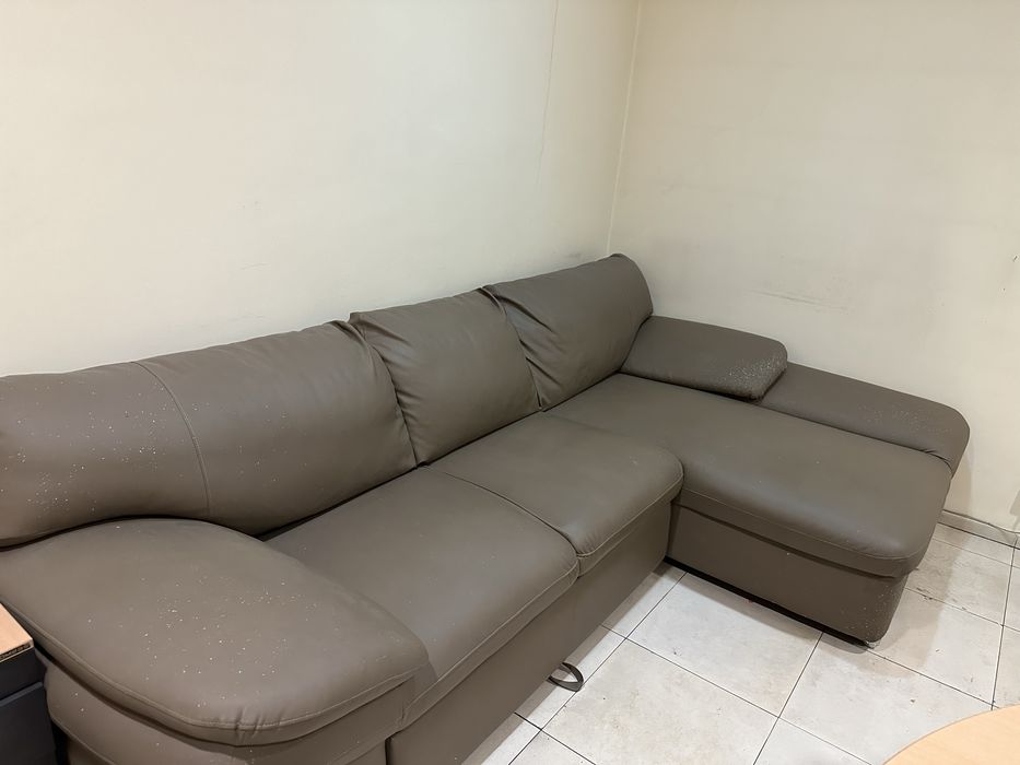 Диван изкуствена кожа- цвят капучино