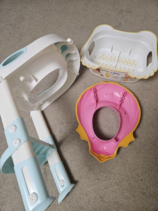 Set oliță copii + reductor toaletă + înălțător – învățare la oliță