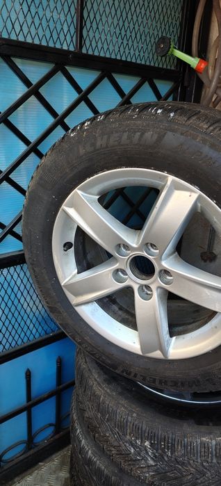 Vand 4 roti complete, anvelope iarna Michelin Alpin 225x55x16 si jenti