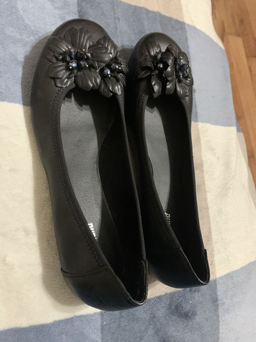 Балетки черные летние на сплошной подошве