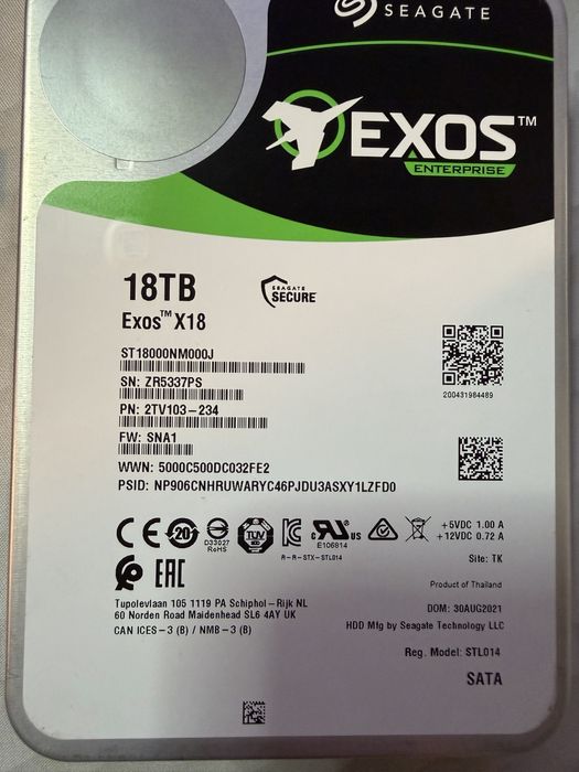 HDD SEGATE EXOT 18TB in Garantie si Perfect functional