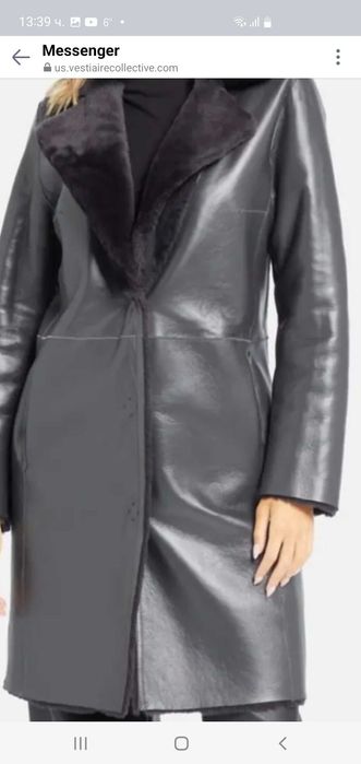 Дамско кожено палто  ARMA с две лица