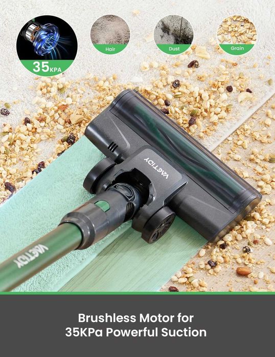 Вертикална Безжична прахосмукачка Vactidy V9 Pro, LED, Animal