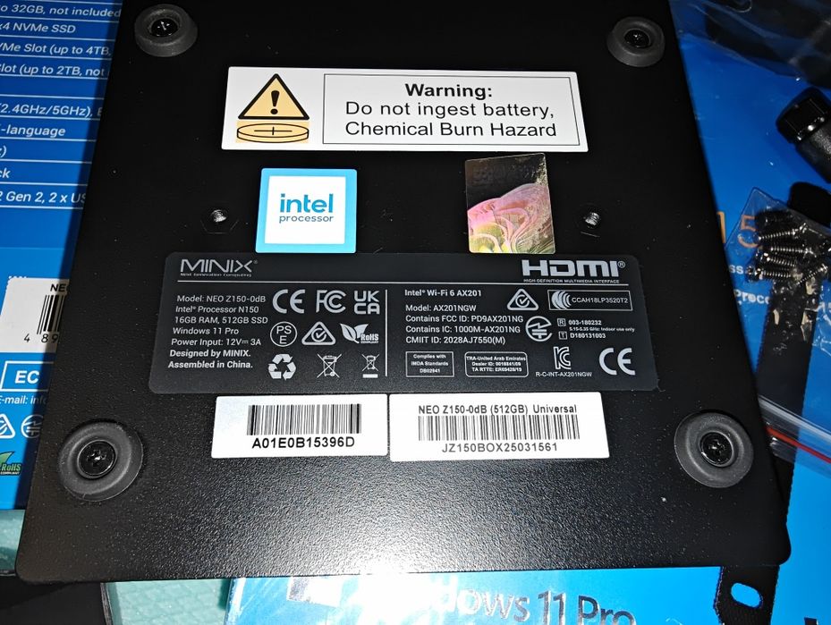 Чисто нов мини компютър MINIX Z150-0dB Безвентилаторен мини компютър с