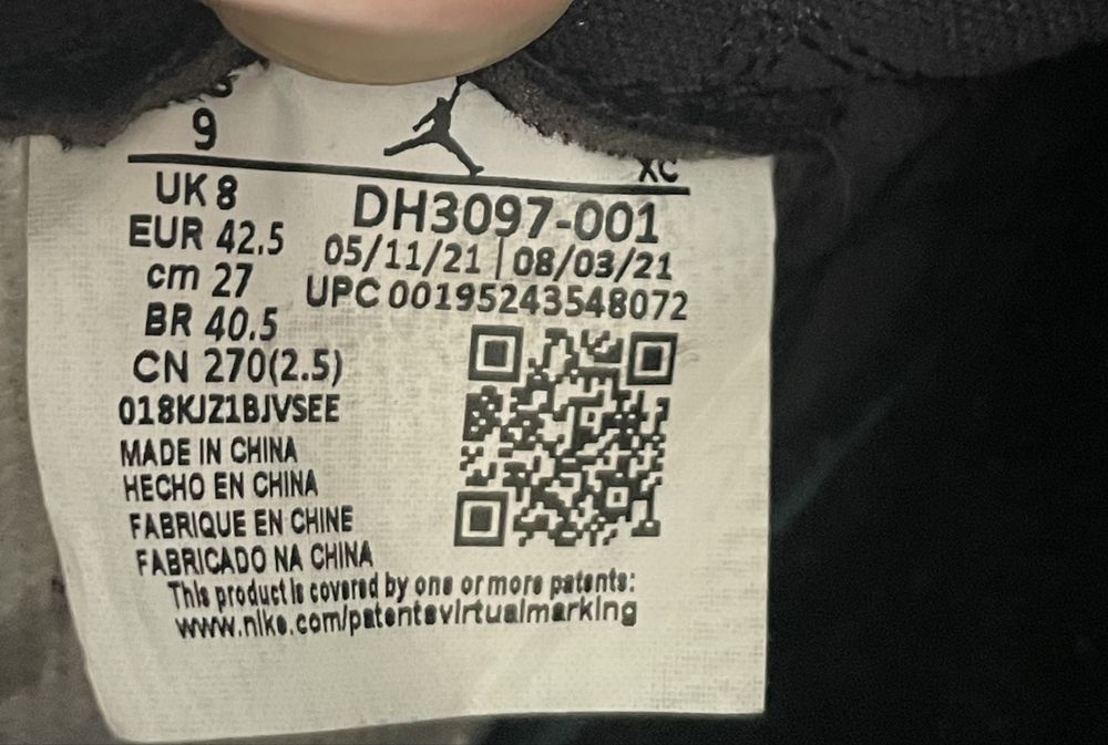 Nike Air Jordan Noi 42,5