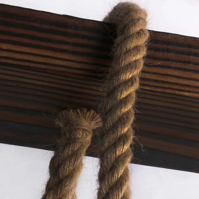 Висяща полилей винтидж ретро рустик дървена висяща черен метал 220