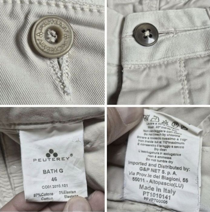 Pantaloni Chinos Peuterey Lux, Bărbați, Eleganță Italiană Autentica 46