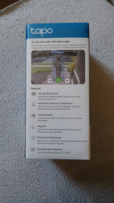 Tapo Video Doorbell Mini D205 Видео звънец