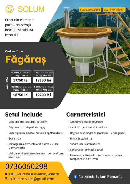 Ciubăr din lemn natural – Producător direct, calitate premium