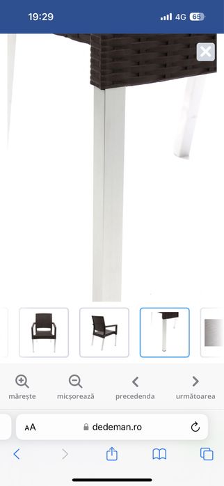 Scaune ratan metalic